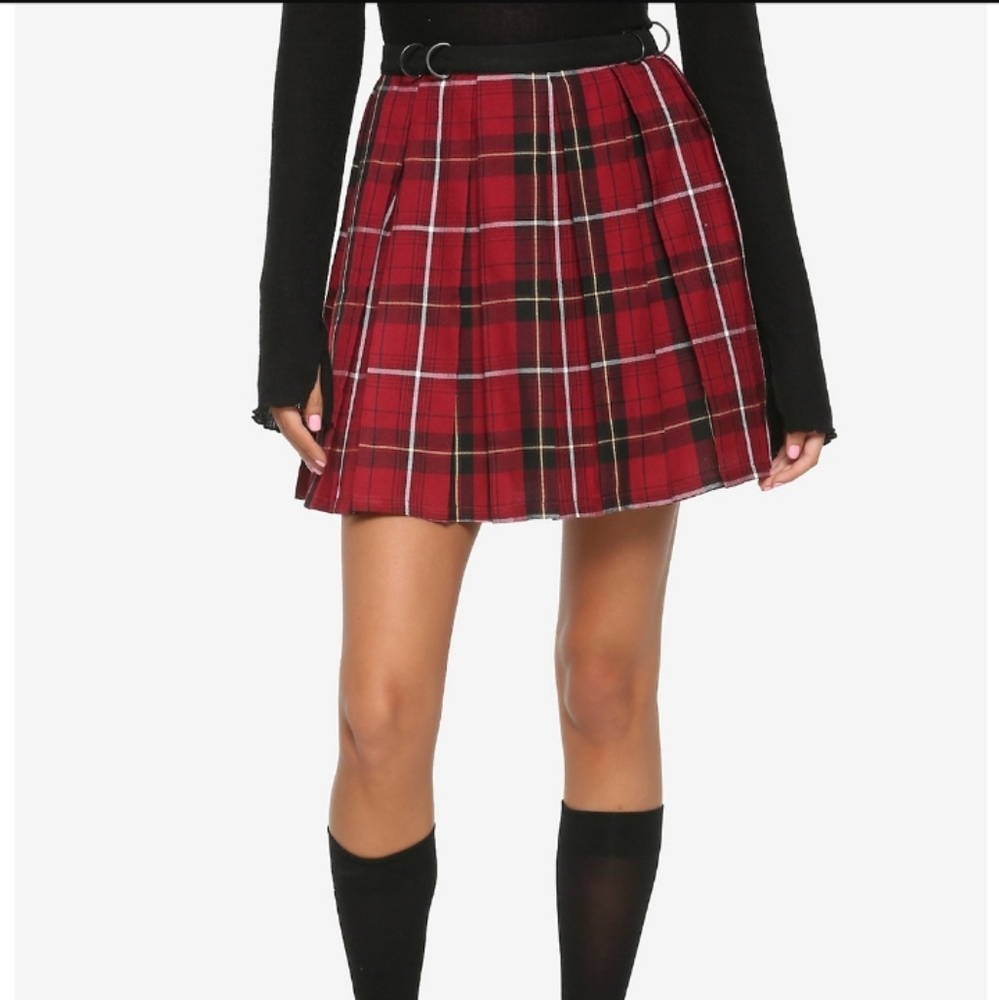 Plaid D-Ring Skirt